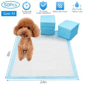 50 Pcs/Set Dog Training Pads Puppy Pee Pads Cat Wee Mats Potty-Train 24x18In M