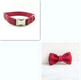 Pet Traction Collar Dog Collar (Option: Red Bset-L)