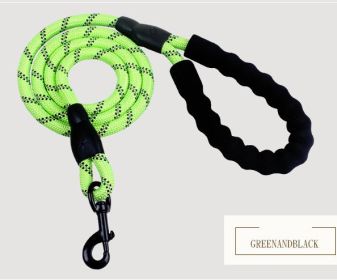 Reflective Dog Leash Nylon Pet Dog Leash Rope For Small Medium Large Dogs Walking Training Pet Suppiles (Color: Green)