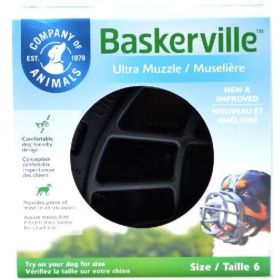 Baskerville Ultra Muzzle for Dogs (Option: Size 6  Dogs 80 to 150 lbs  (Nose Circumference 16"))