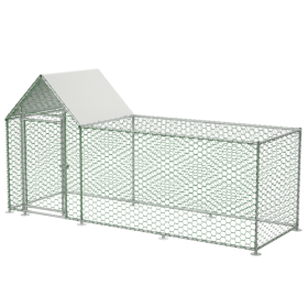 Poultry Habitat Cage With Lid For Chicken Coop (Option: Argent)