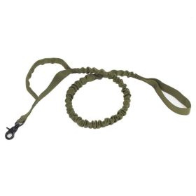 Elastic Buffer Of Outdoor Pet Traction Rope (Option: Military green-100to140cm)