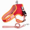 Dog Harnesses and dog leash set; Suede Pet Chest Strap Saddle Vest Style Dog Chest Back Reflective Dog Strap Dog Rope Wholesale