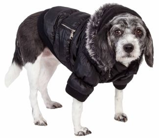 Metallic Fashion Pet Parka Coat (size: small)