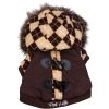 Designer Patterned Suede Argyle Sweater Pet Jacket