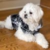 Weekender Dog Sweatshirt Hoodie Black & White Plaid Flannel