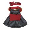 Wool Fur-Trimmed Dog Harness Coat by Doggie Design- Burgundy